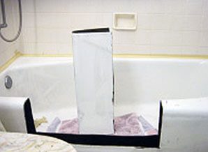 tub conversion shower cut walk process removed section conversions showers