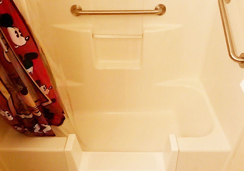 Tub to walk-in shower conversions - fiberglass surround