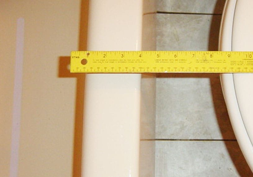 Measuring for tub cutting distances